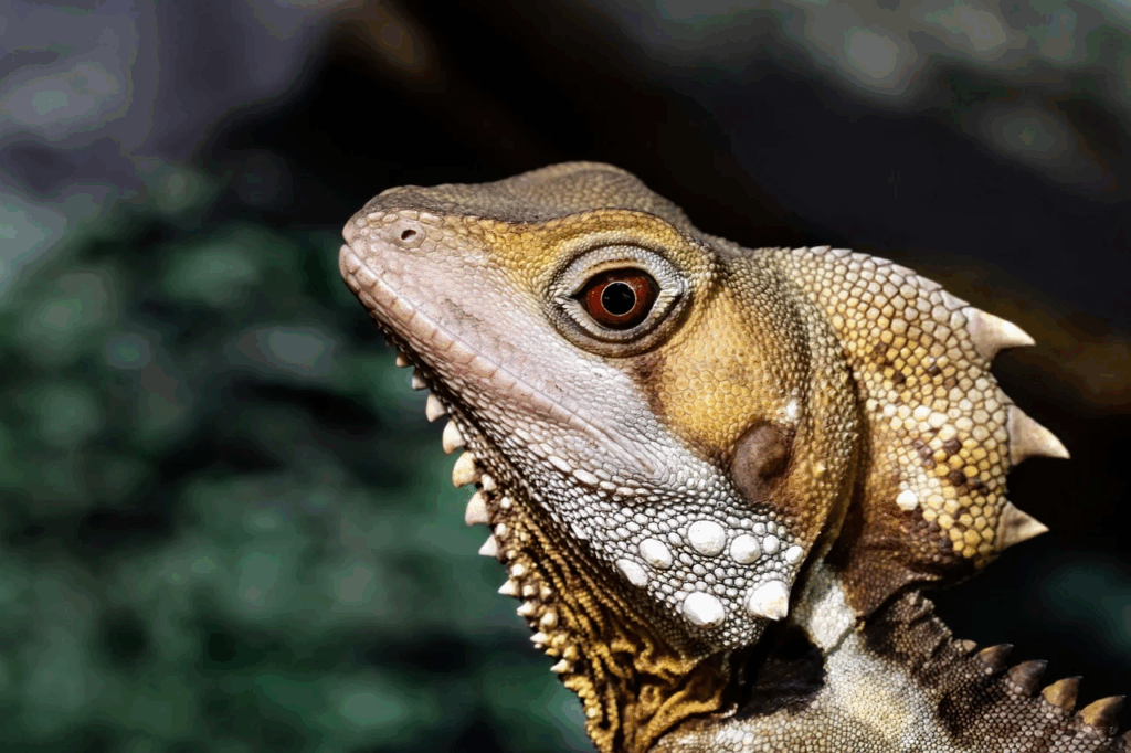 Close-up of a spiny, horned lizard, featuring a real animal behind dragon myths.